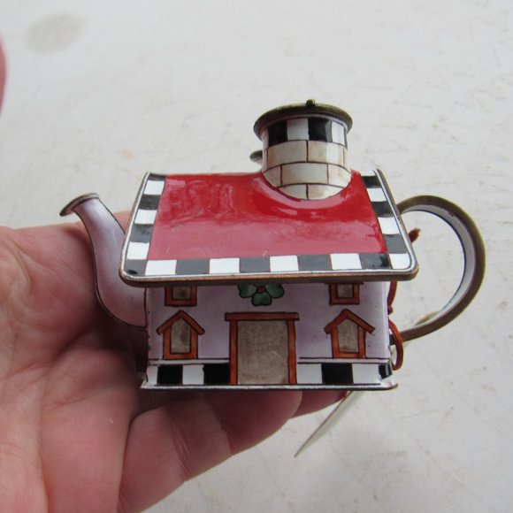 Kelvin Chen Miniature Enamel Teapot COA - Picture 1 of 5
